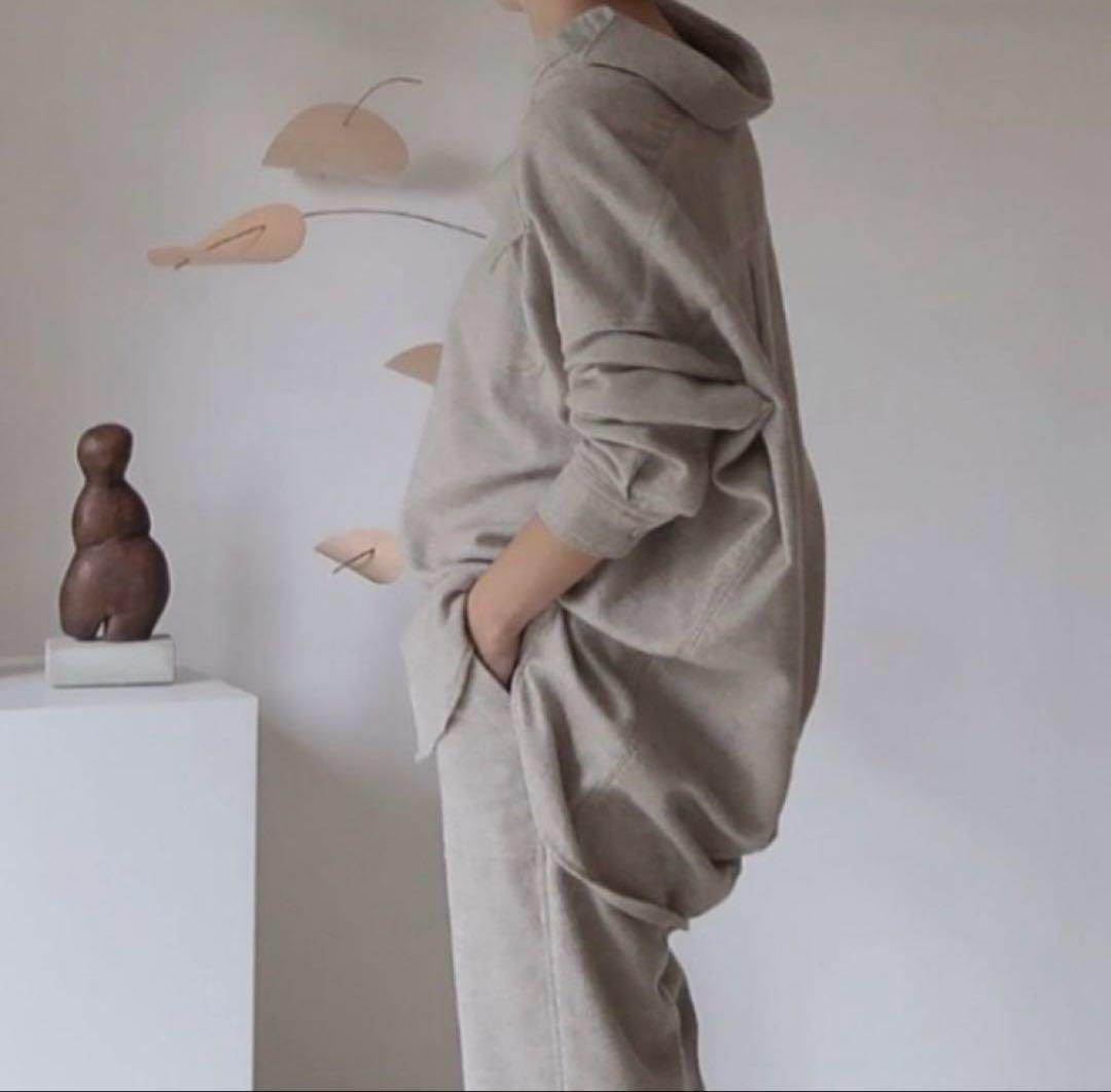 むくく69様　argue ベージュ シャツ 長袖　オーガニック　アギュー