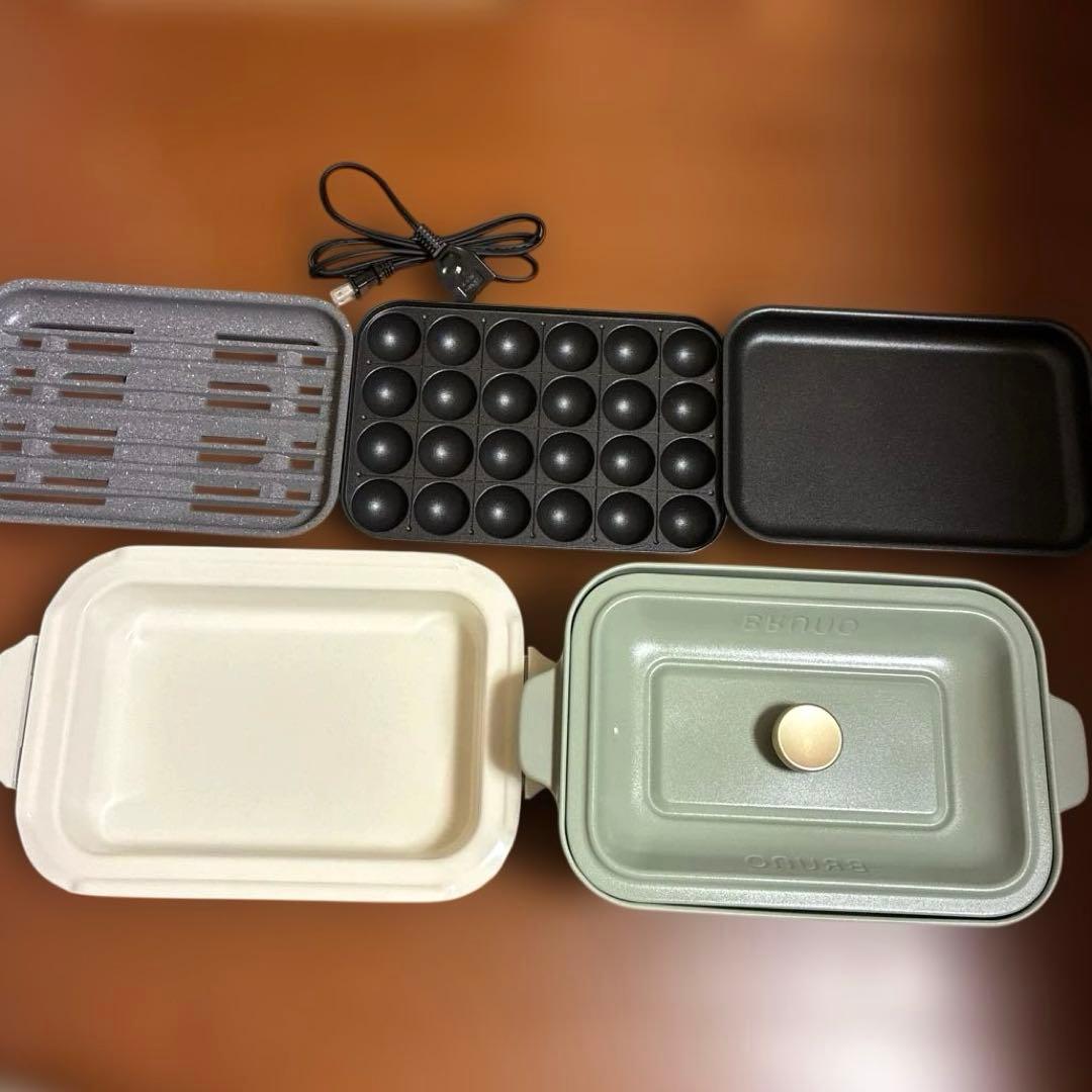 ブルーノ　コンパクトグリルホットプレート 4種