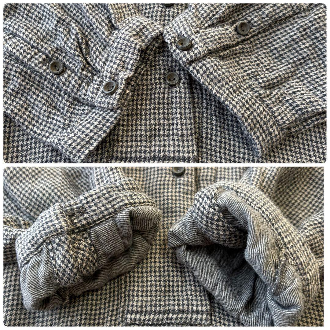 美品　群言堂 根々 石見銀山 コットンウール チュニック　千鳥柄 FREE