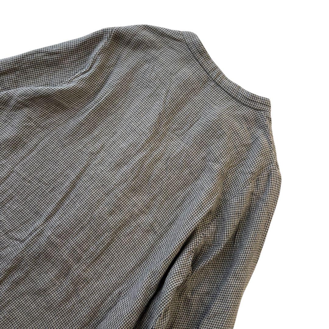 美品　群言堂 根々 石見銀山 コットンウール チュニック　千鳥柄 FREE