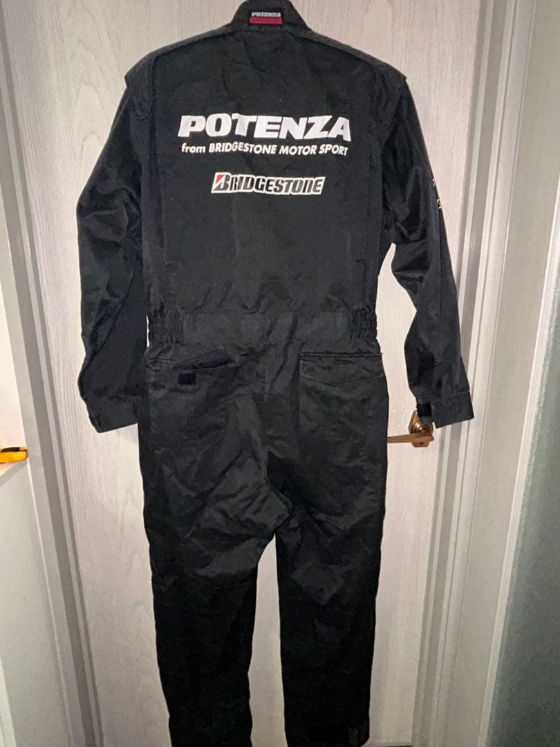 春*助様 美品 ブリジストン刺繍 つなぎ ブラック オーバーオール 作業服 厚着