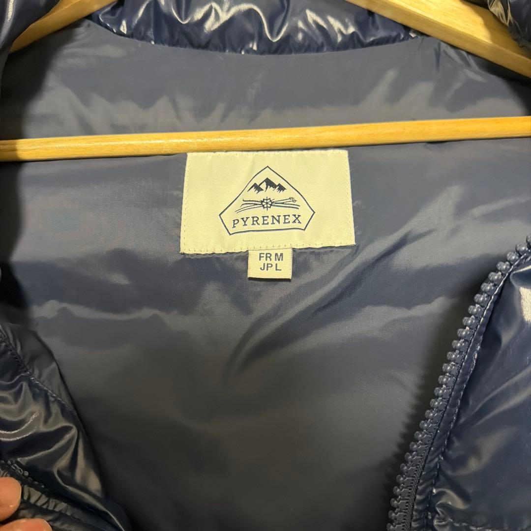 【美品】ピレネックス ネイビー ダウンベスト　Lサイズ