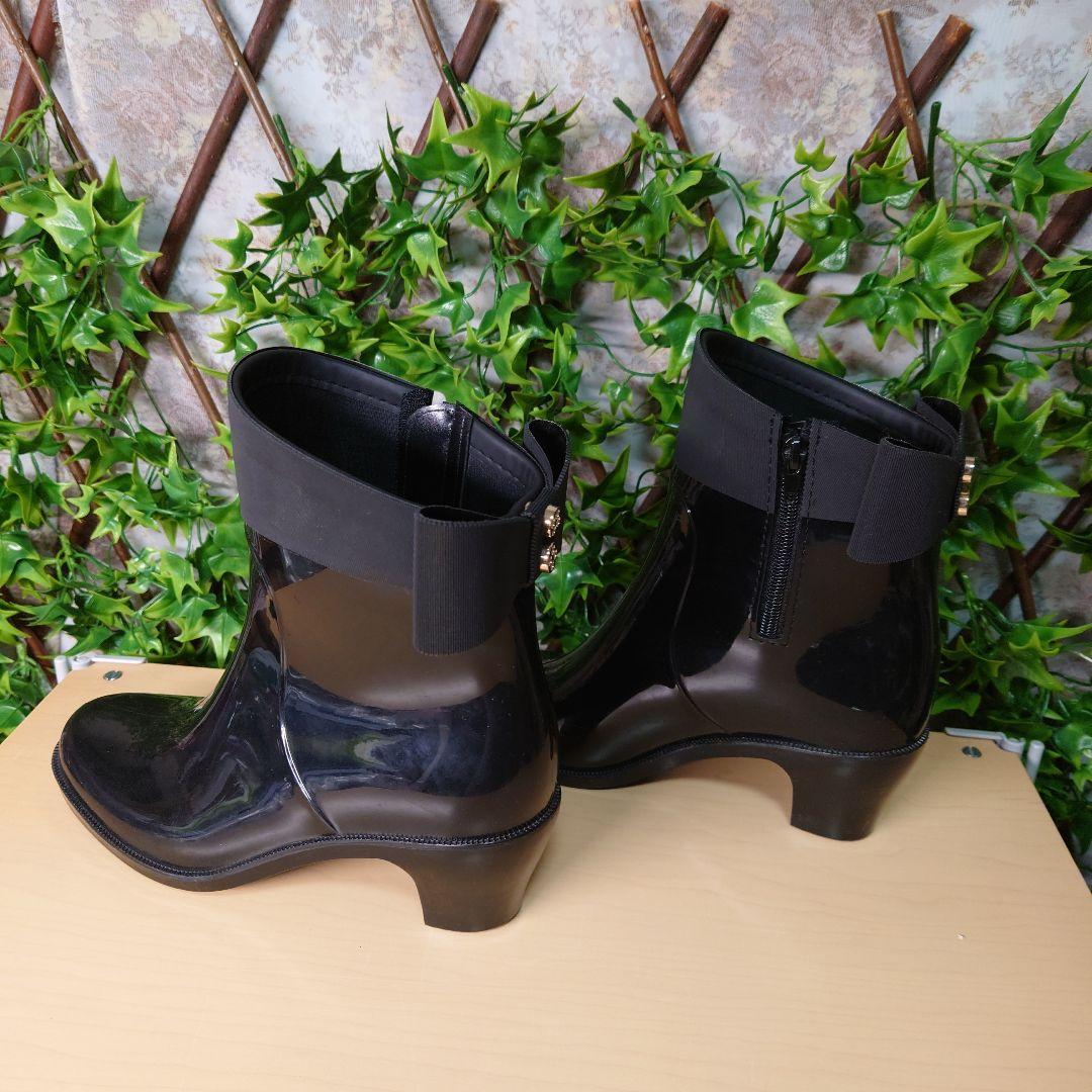TOCCA レインブーツ バックリボン　ブラックLサイズ