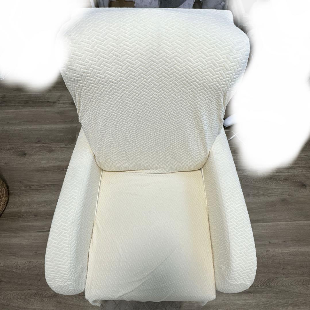 サロン リクライニングチェア 施術ベッド ソファー 手動 白 エステ マツエク