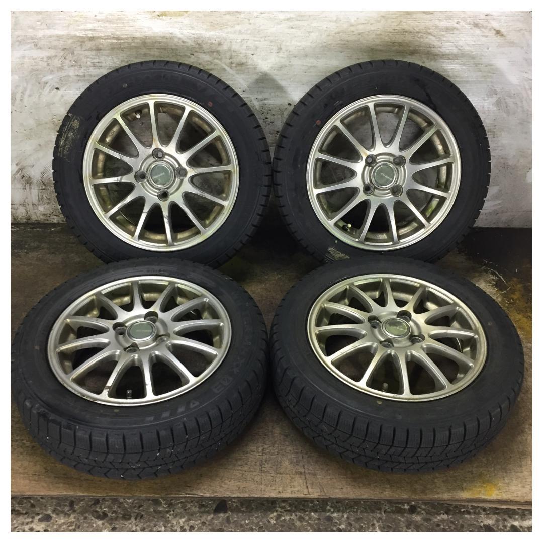 289 DUNLOP WM03 155/65R14 9.5分目 スタッドレス