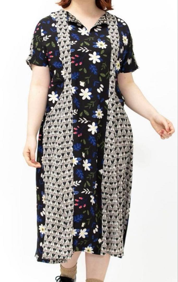 as knou as オオラカ　半袖ワンピース【19号】