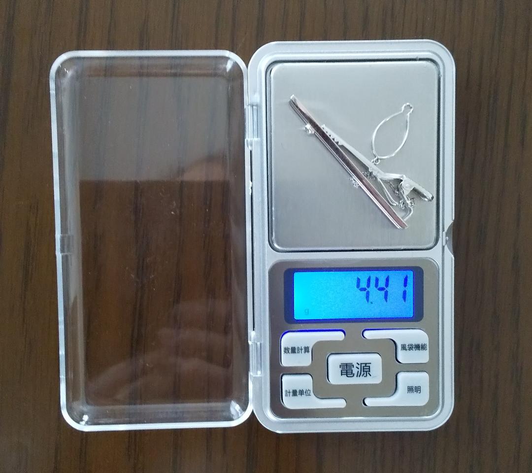 【未使用品】K14WG《4.41ｇ》◇0.10ctダイヤ入り◇ ネクタイピン