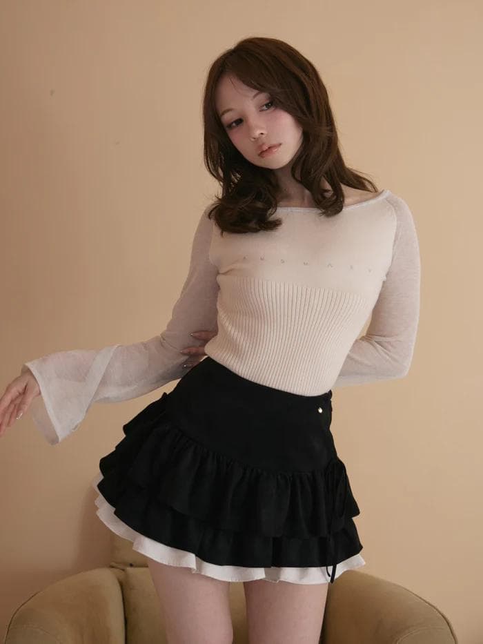 スカート andmary Mel gather skirt Black M