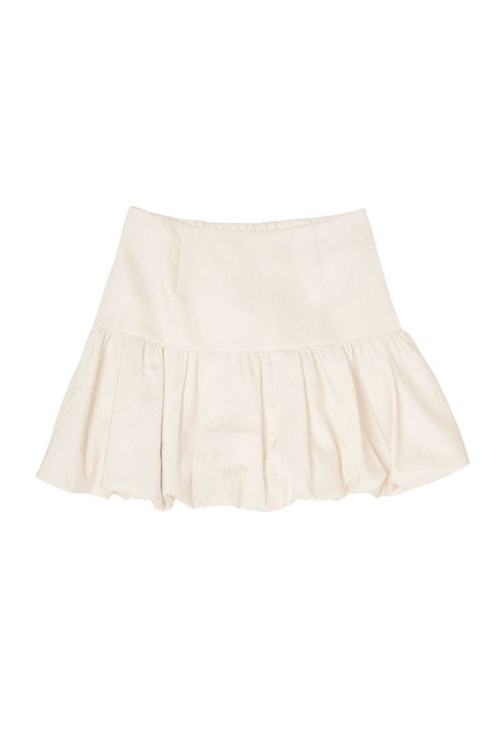 スカート Herlipto Bubble Mini Skirt ecru S Size