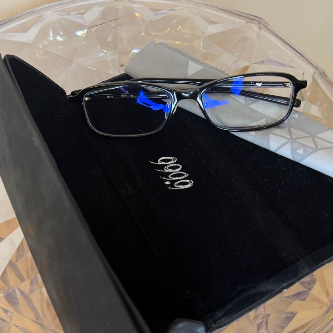 999.9 度ありメガネ ブルーライトカット有り ケース・クリーナー付き