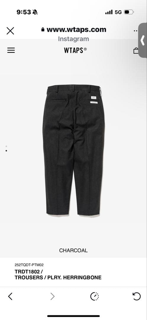 WTAPS トラウザーズ ヘリンボーン 25aw サイズ03 美品