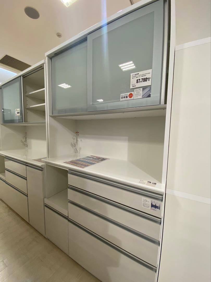 【Mayu】マナベインテリアハーツ食器棚