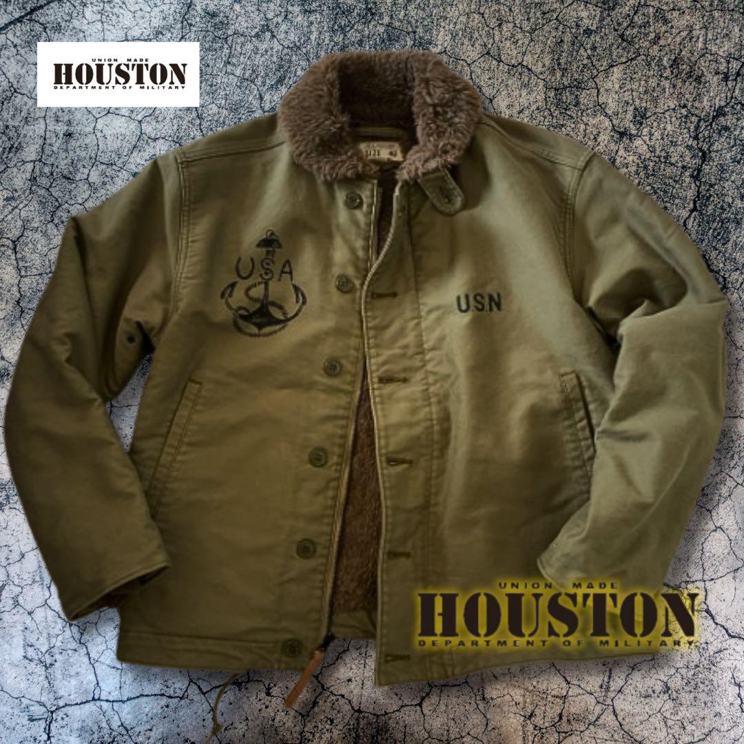 『レアモデル◎』HOUSTON（ヒューストン）N-1デッキジャケット カーキ