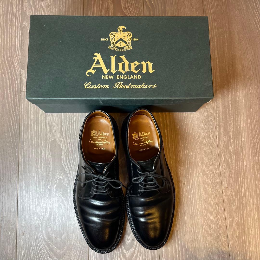 【Alden×BEAMS バリーラスト コードバン プレーントゥ9901】美品