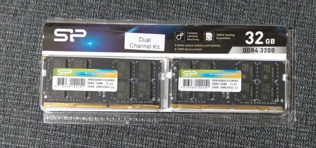 SP 32GB DDR4 3200MHz デュアルチャンネルキット
