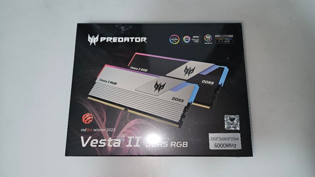 メモリー Predator Vesta II DDR5 RGB 6000MHz