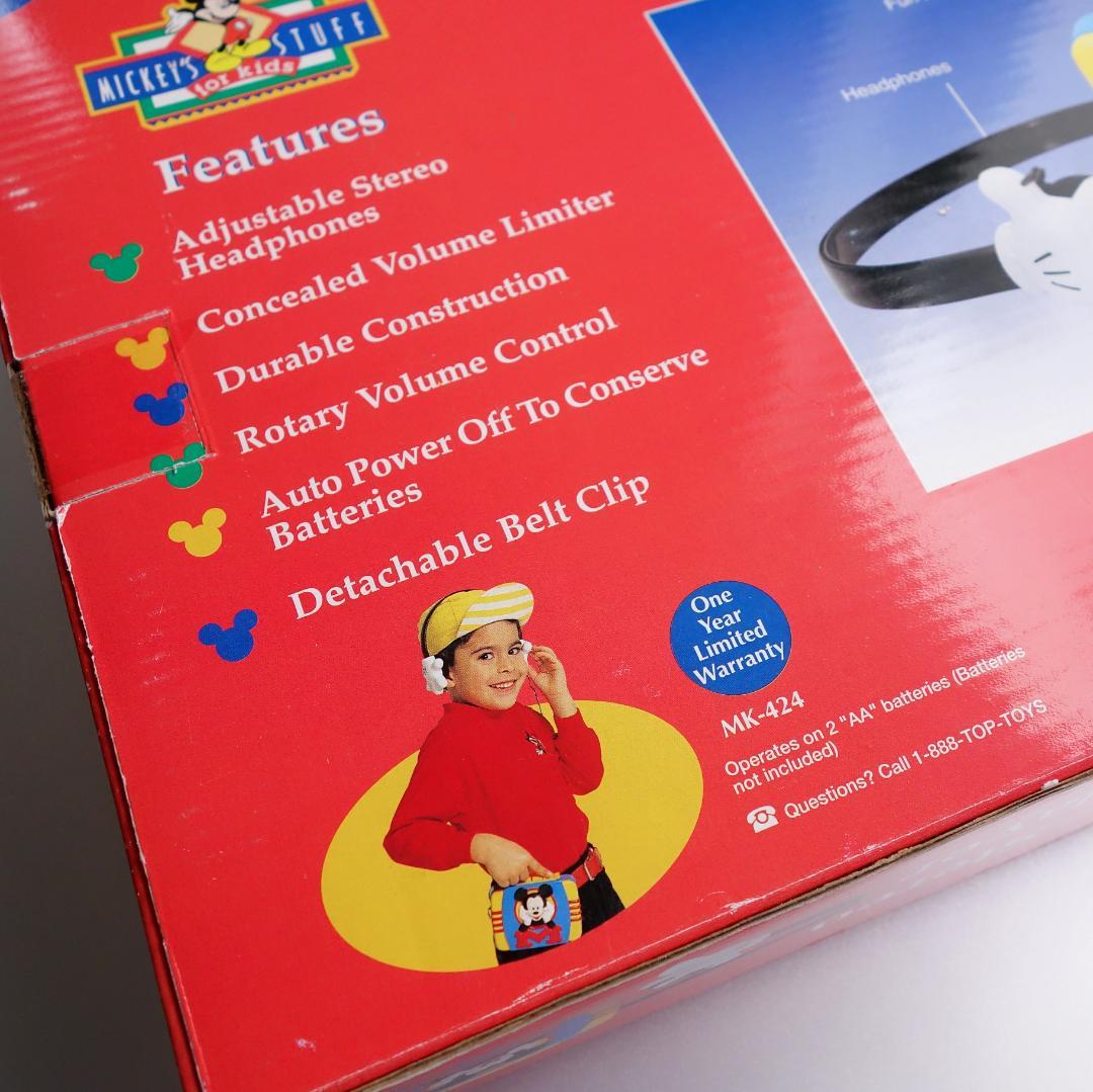 【未開封品】ディズニー レトロ ミッキー カセットテーププレーヤー ヘッドホン