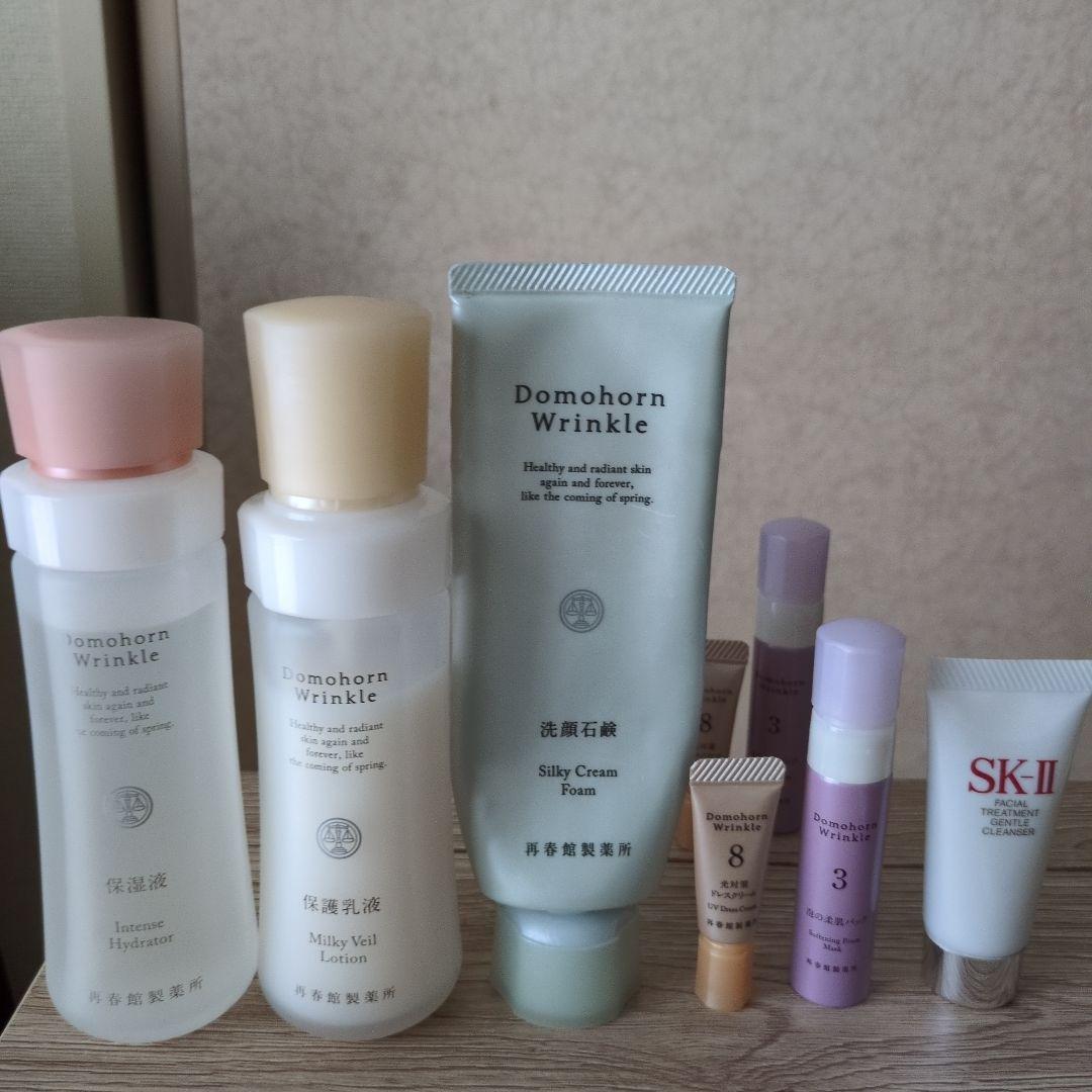 Domohorn Wrinkle 化粧水、乳液、洗顔料、サンプル5点