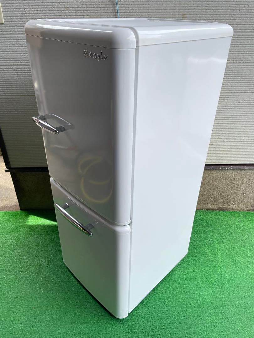 732美品✨ エディオン レトロインバーターおしゃれホワイト2ドア冷蔵庫 単身