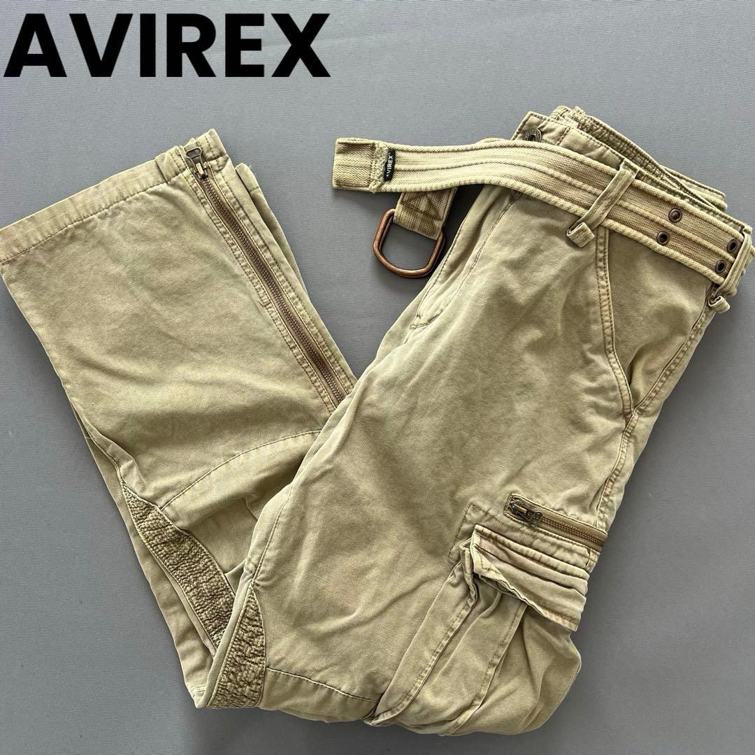 AVIREX アヴィレックス　ミリタリー　カーゴパンツ　ベルト　メンズ