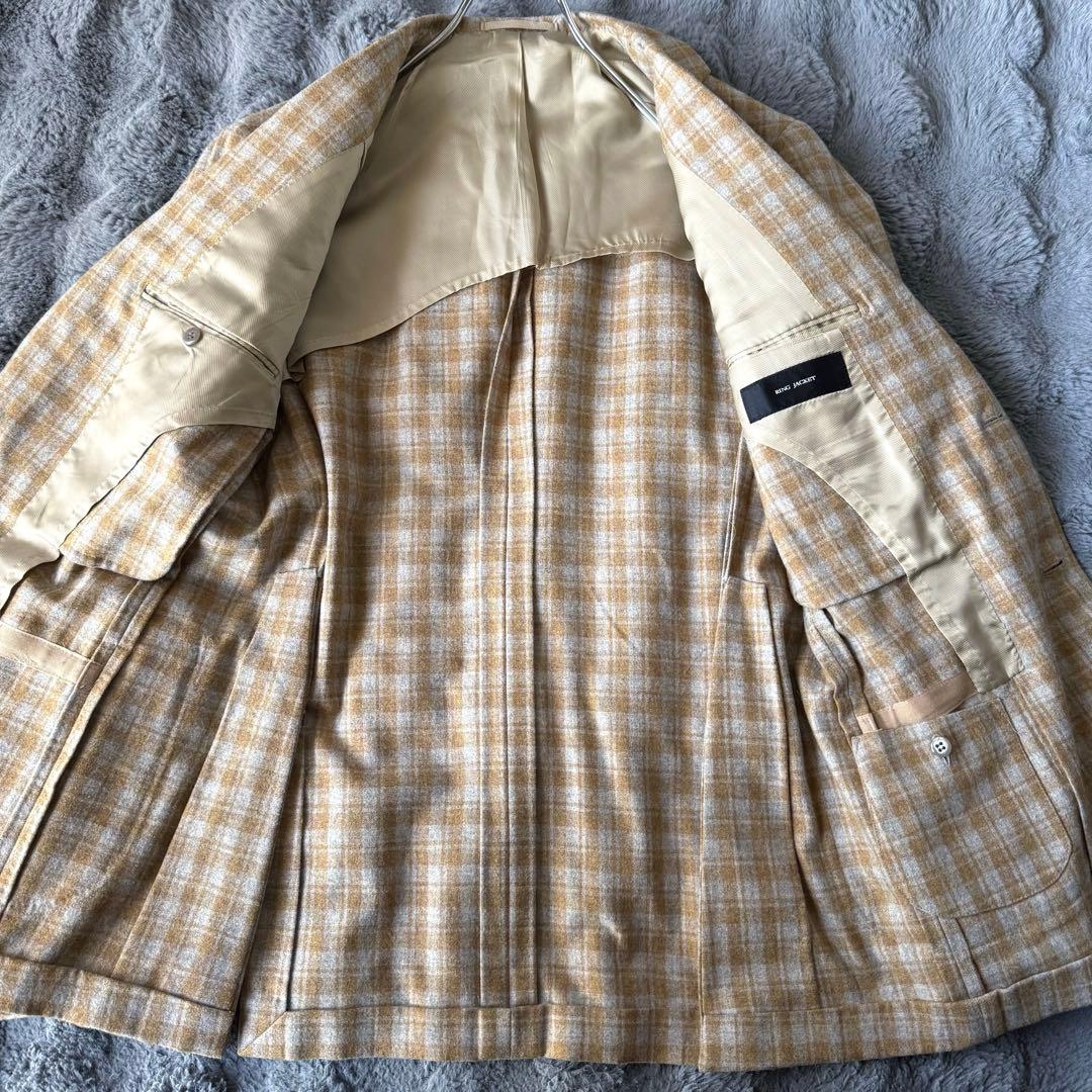 CEEKAYさまRING JACKET イエロー チェック テーラードジャケット