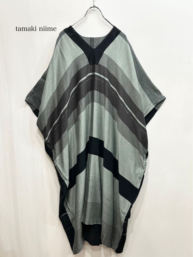 tamaki niime タマキニイメ tan cottonワンピース