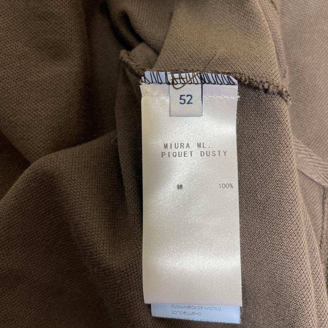 新品未使用　FEDELI フェデリ　長袖ポロシャツ　ブラウン　52サイズ