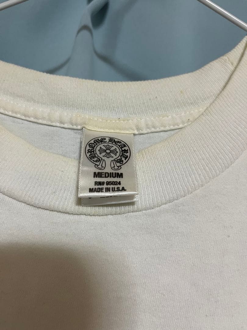 クロムハーツ 白 ポケットTシャツ 半袖 レディース　ポケット付き