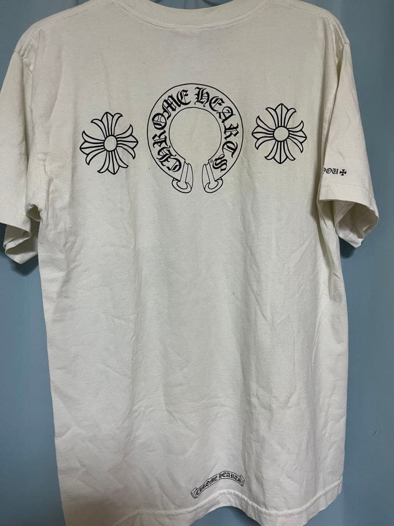 クロムハーツ 白 ポケットTシャツ 半袖 レディース　ポケット付き