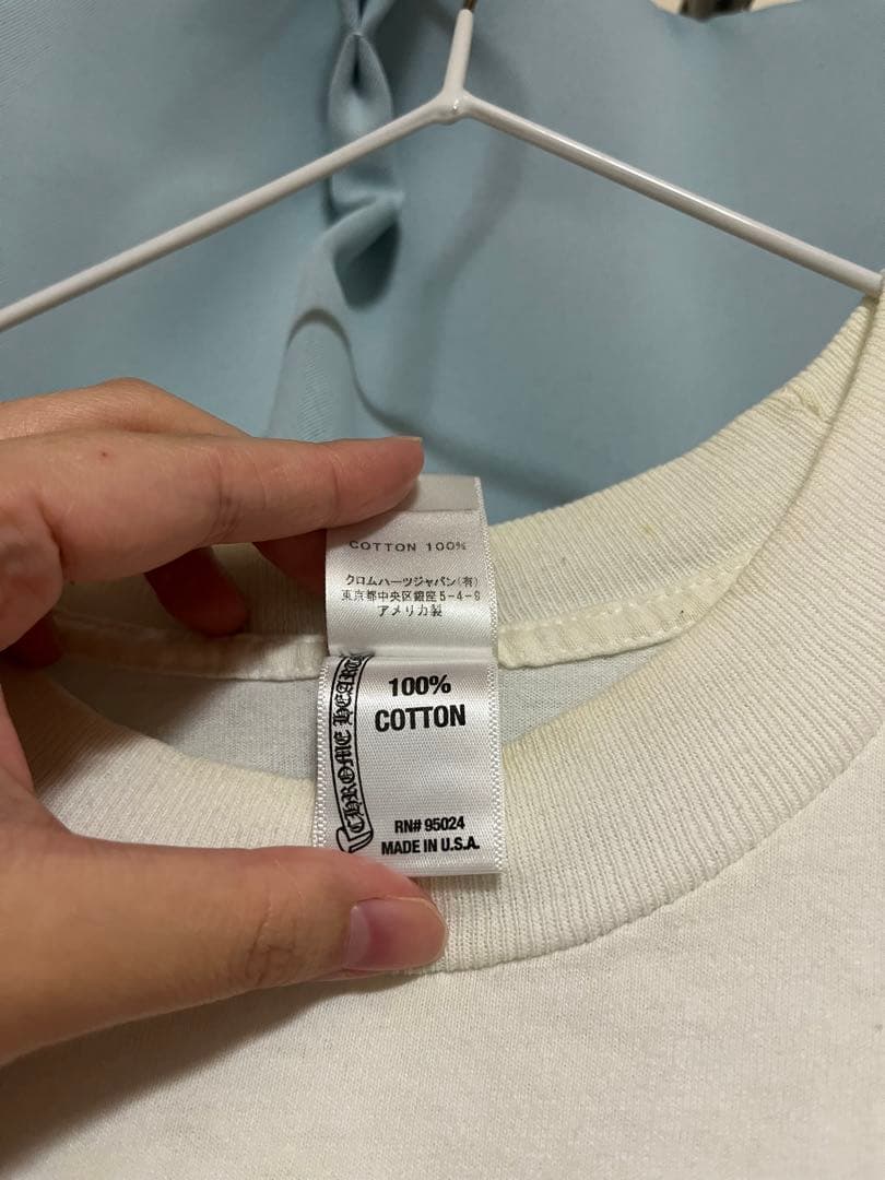 クロムハーツ 白 ポケットTシャツ 半袖 レディース　ポケット付き