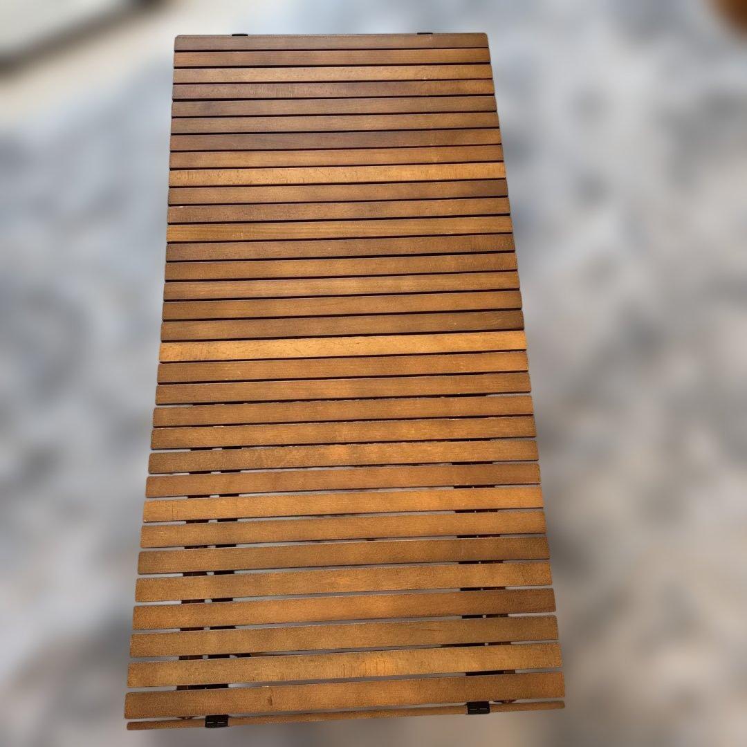 Hilanderロールトップテーブル 120cm ダークブラウン