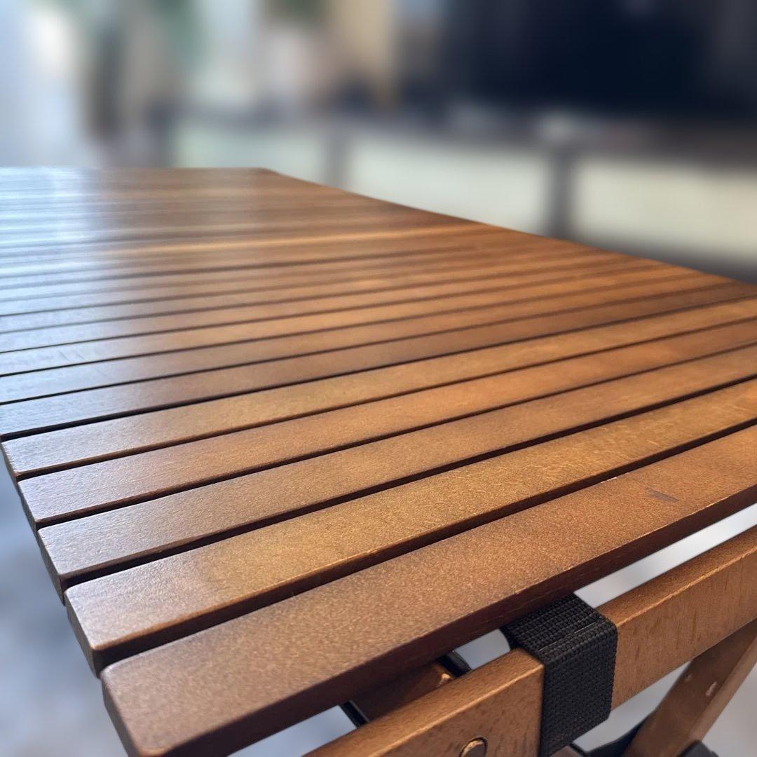 Hilanderロールトップテーブル 120cm ダークブラウン