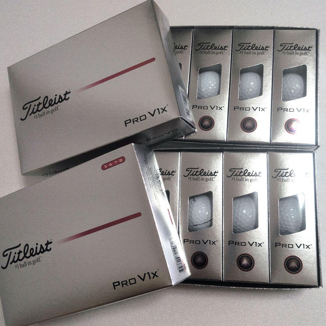 ☆新品☆タイトリスト プロ V1x ゴルフボール 2箱セット マーカー付き