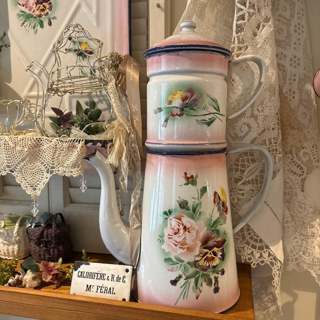 フランスアンティーク♡ホーローアンティークプレート　希少❣️