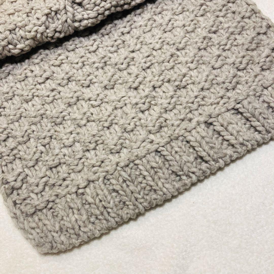 かぐれ　ペルーショルダーニットウォーマー　グレー