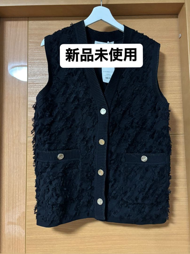週末値下げ！新品未使用品！完売品ブラック NANOuniverseフリンジベスト