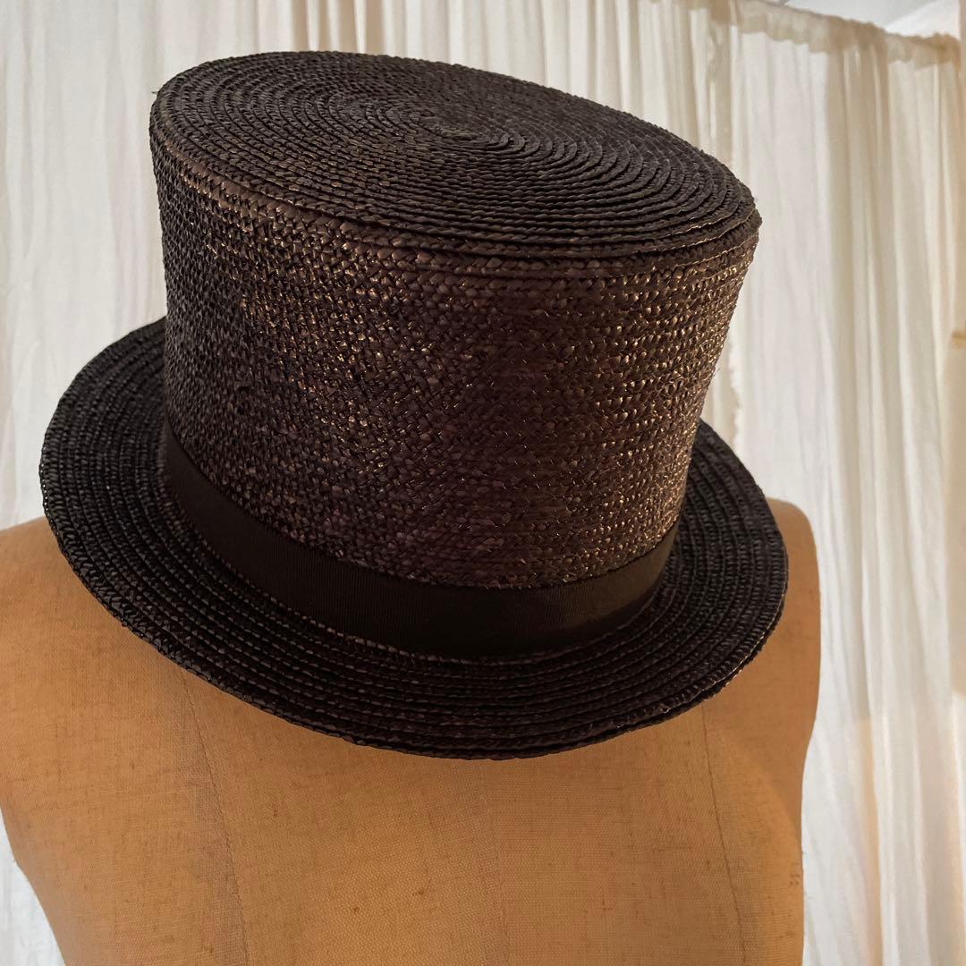シルクハット　麦わら帽子