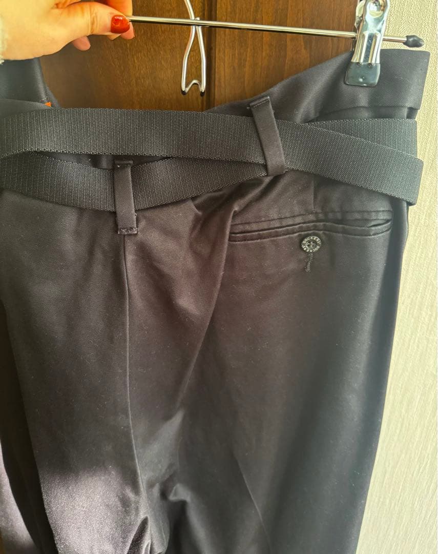 メゾンエウレカ　ワイドチノパンツ 黒 レディース