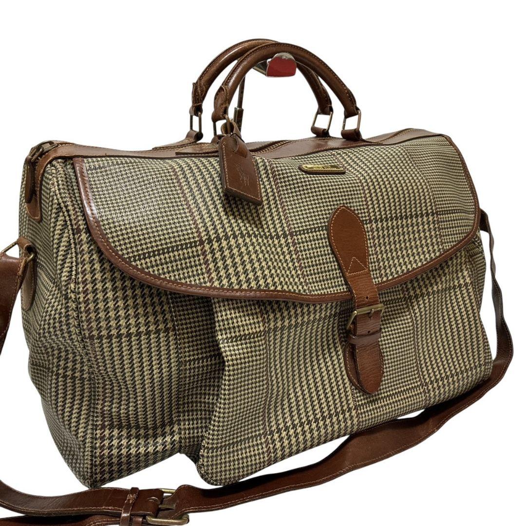 美品☆ポロラルフローレン ボストンバッグ 2way ショルダー レザー