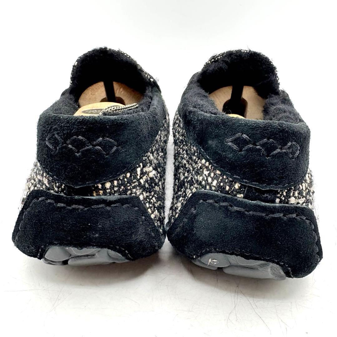 美品✨ UGG ムートン ツイードモカシン スリッポン 【23.0】 ファー