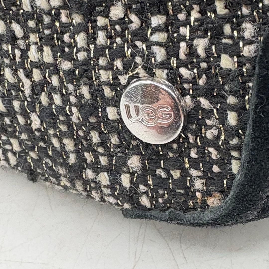 美品✨ UGG ムートン ツイードモカシン スリッポン 【23.0】 ファー
