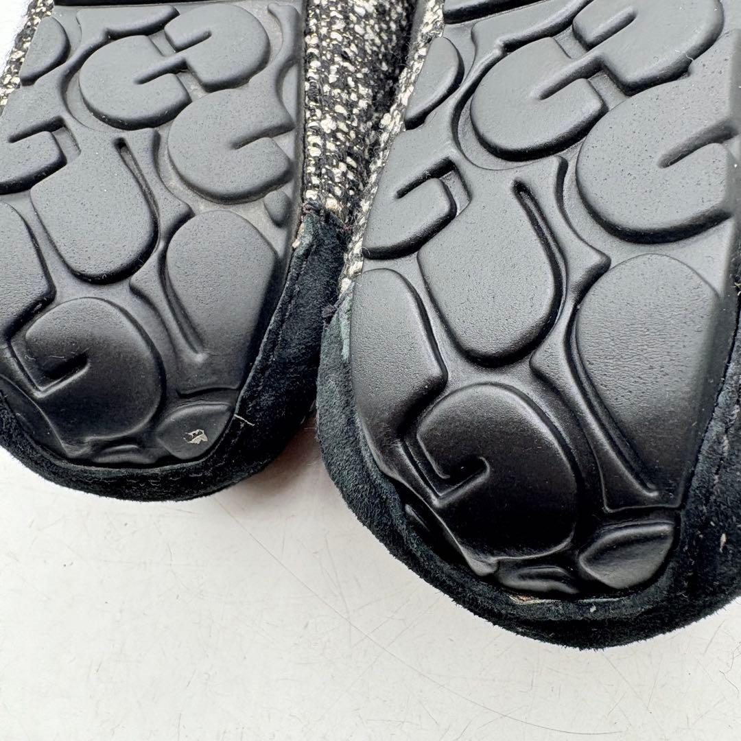 美品✨ UGG ムートン ツイードモカシン スリッポン 【23.0】 ファー
