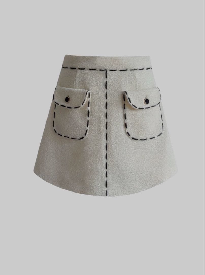 八尋 　shellerシェリエ stitch tweed culottes