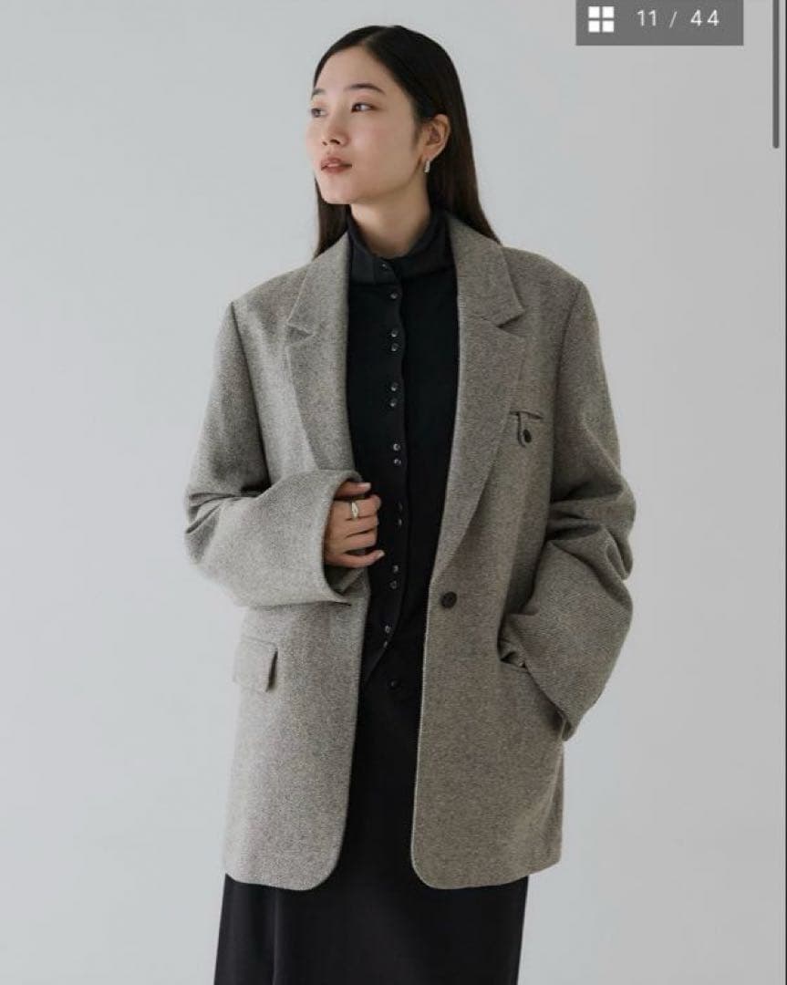 crewre クルーレ ソフトツイードオーバージャケット warm gray 3