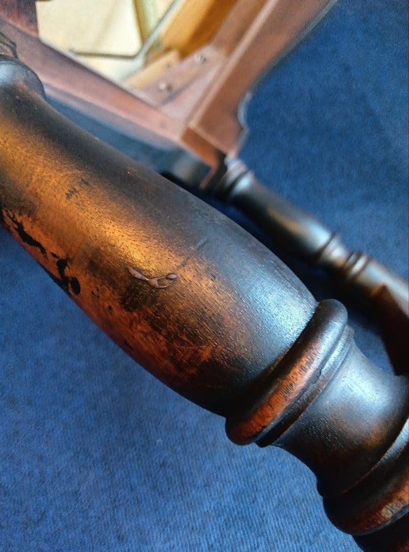 木製クラシックスツール ネイビー　ヴィンテージ　レトロ