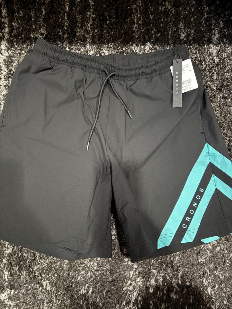 CRONOS ブラック ターコイズ ショートパンツ