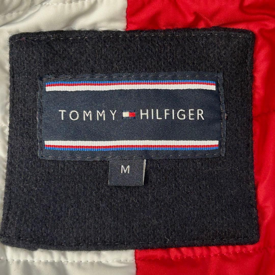 【美品】 トミーヒルフィガー ダッフルコート 中綿 ウール M トリコロール
