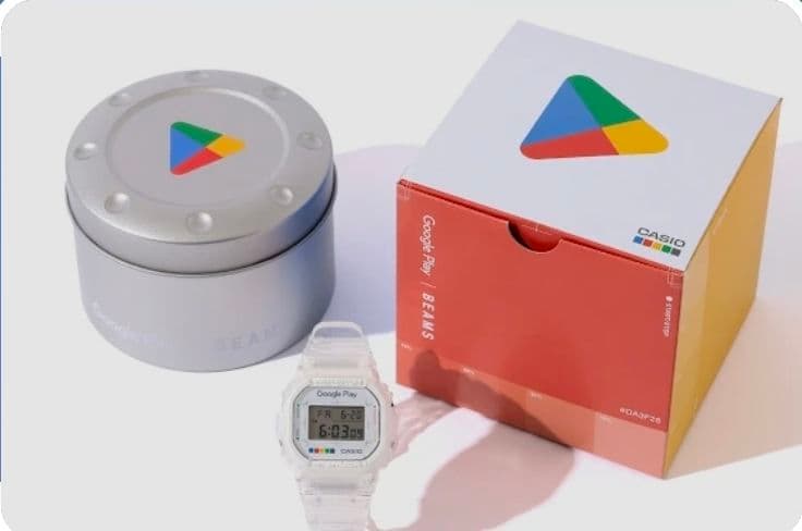 【500本限定当選品】Google Play × G-SHOCKコラボ腕時計