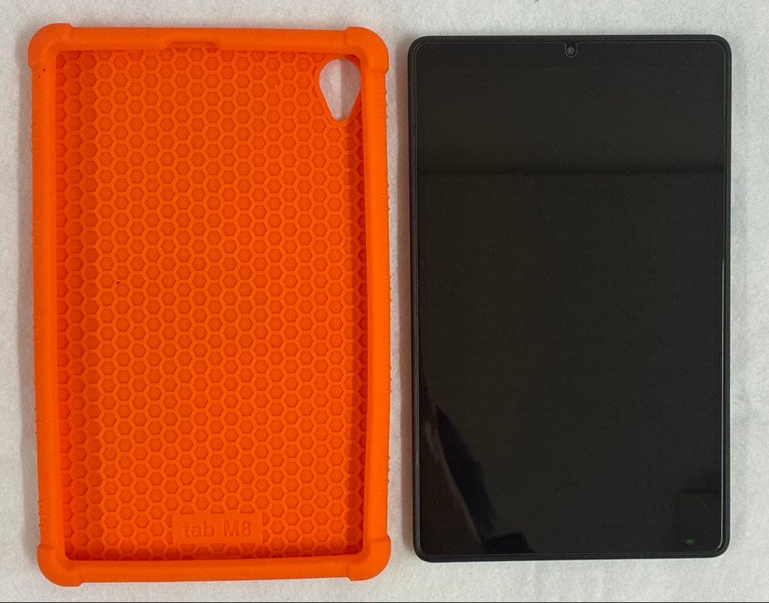 【美品】Lenovo Tab M8 タブレット &ケースカバー（オレンジ色）付