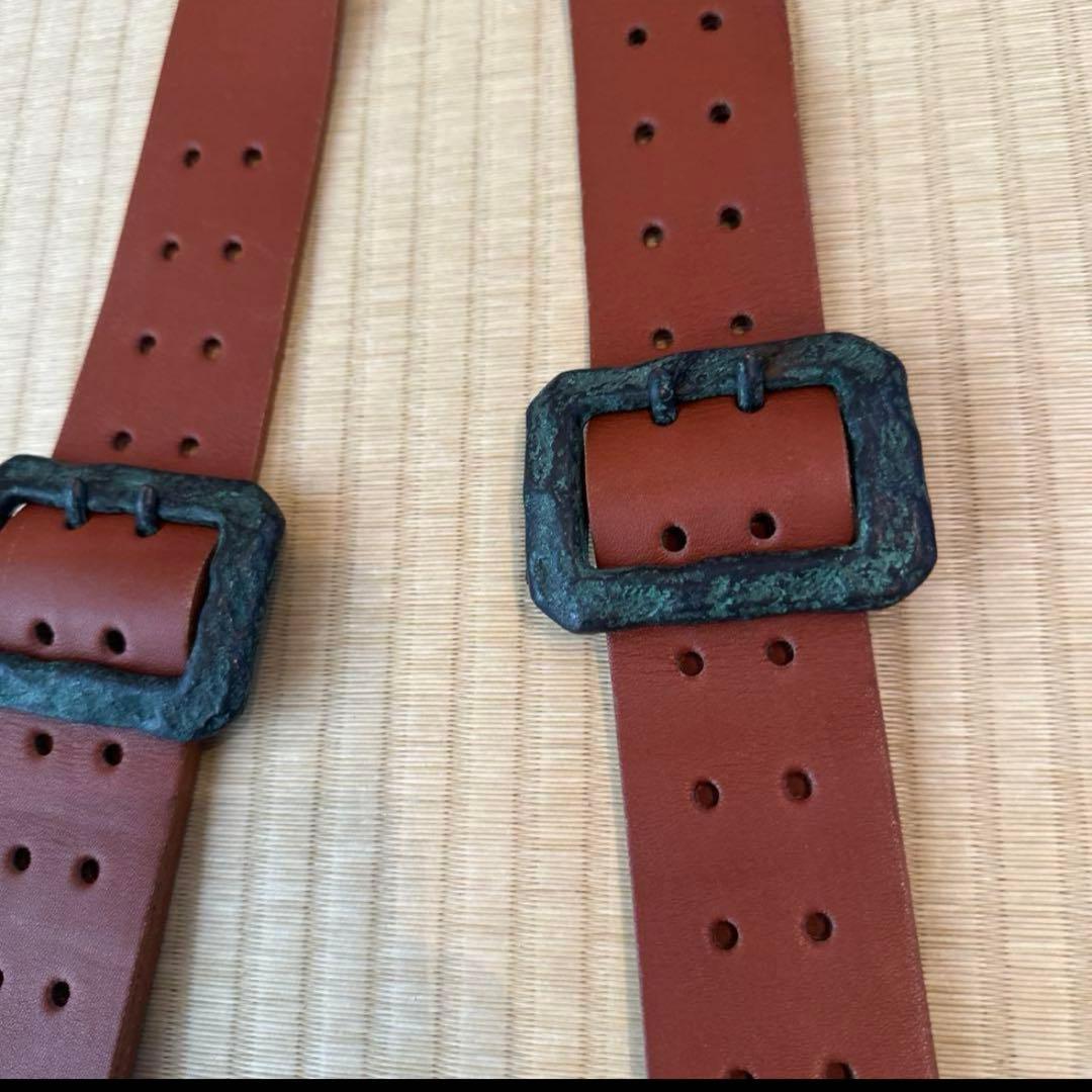 EVISU レザーサスペンダー